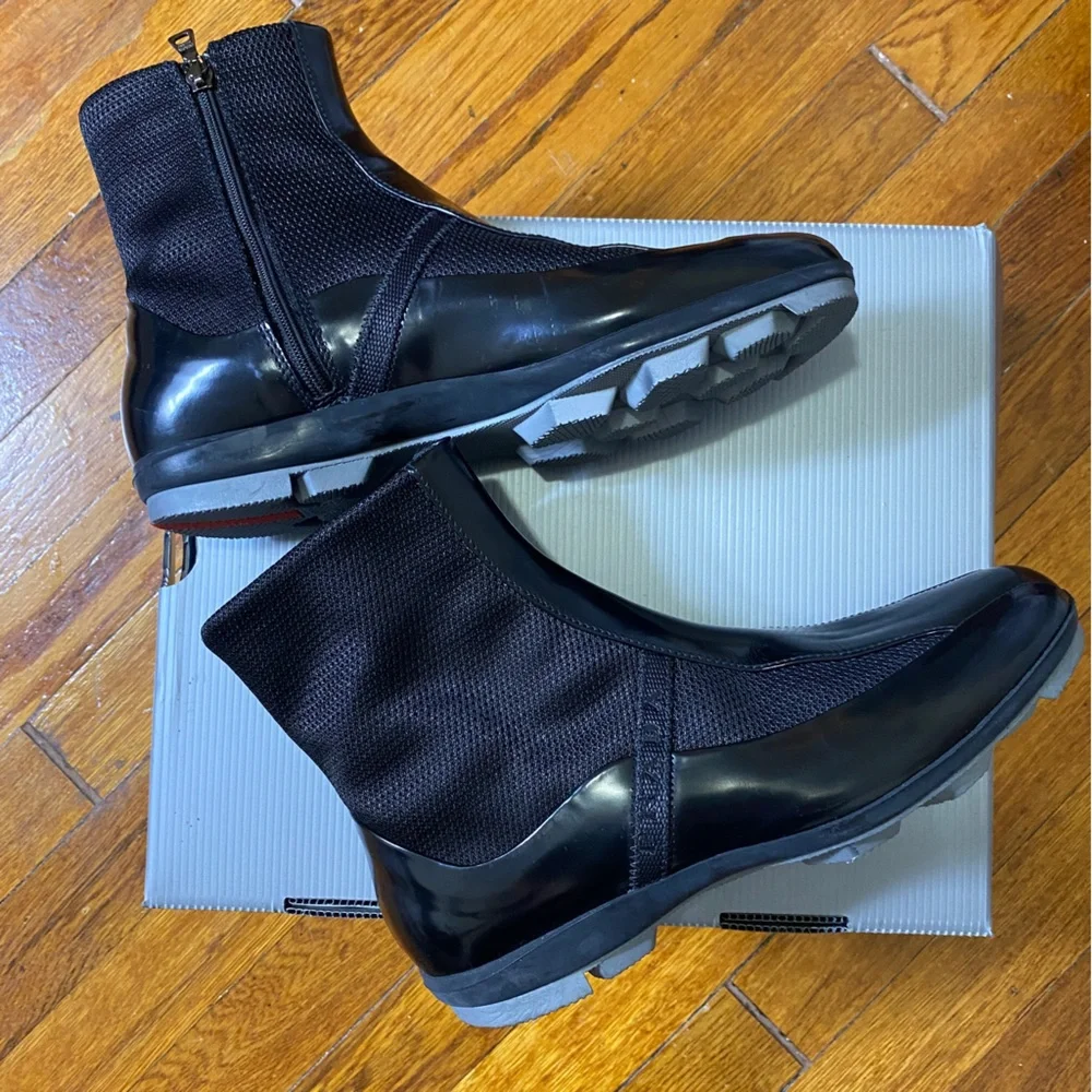 Prada Black Ankle Boots - Picture 3 of 14